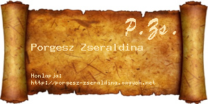 Porgesz Zseraldina névjegykártya